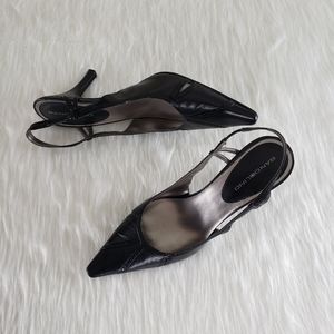 Bandolino pointed toe sling back kitten heel